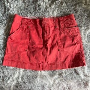 Old Navy Red Cargo Mini Skirt